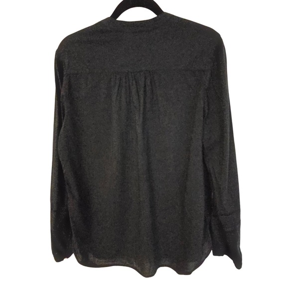 Birds of Paradis California Button Front Blouse Blue Boho Chic Top Size L - Picture 13 of 13